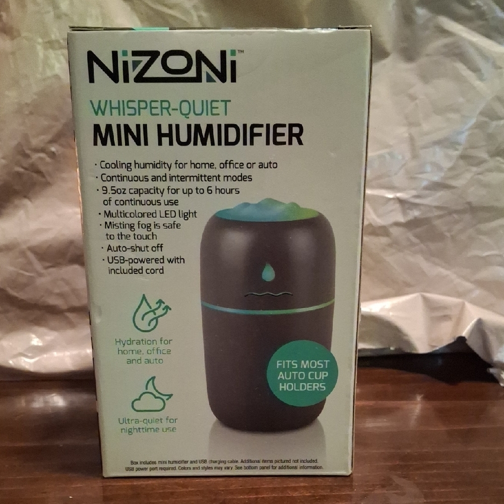 Nizoni Whisper-Quiet Mini Humidifier with LED - Picture 4 of 4